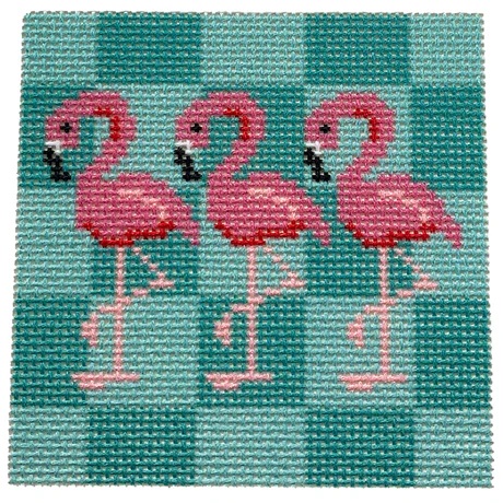 click here to view larger image of Flamingos Square Insert (printed canvas)