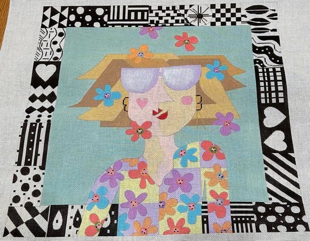 click here to view larger image of Flower Girl, The (hand painted canvases)