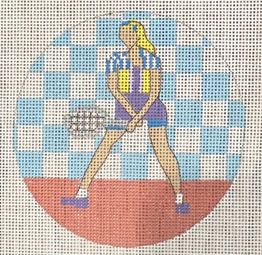 click here to view larger image of Tennis Ornament (hand painted canvases)