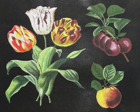 click here to view larger image of Botanical Study w/Rembrandt Tulips (hand painted canvases)