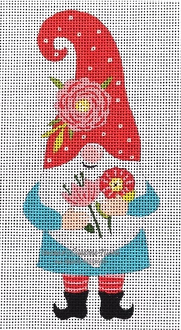 click here to view larger image of Gnome - Spring Bouquet (hand painted canvases)