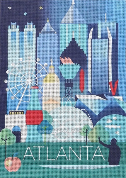 click here to view larger image of Atlanta (hand painted canvases)