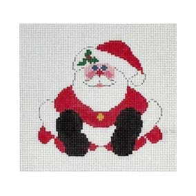 click here to view larger image of Ornament - Sitting Santa (hand painted canvases)