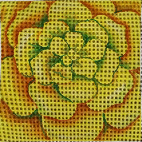 click here to view larger image of Yellow Succulent (hand painted canvases)