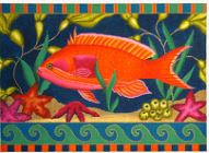 click here to view larger image of Orange Fish (hand painted canvases)