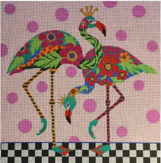click here to view larger image of Wacky Flamingos Stitch Guide (books)