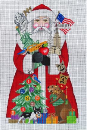 click here to view larger image of New York Santa  (hand painted canvases)