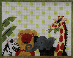 click here to view larger image of Polka Dot Jungle Sampler (hand painted canvases)
