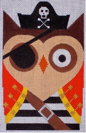 click here to view larger image of Pirate Owl (hand painted canvases)