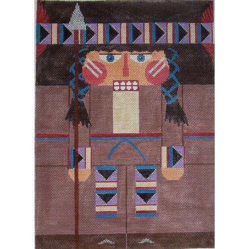 click here to view larger image of Nutcracker - Red Feather Indian (hand painted canvases)