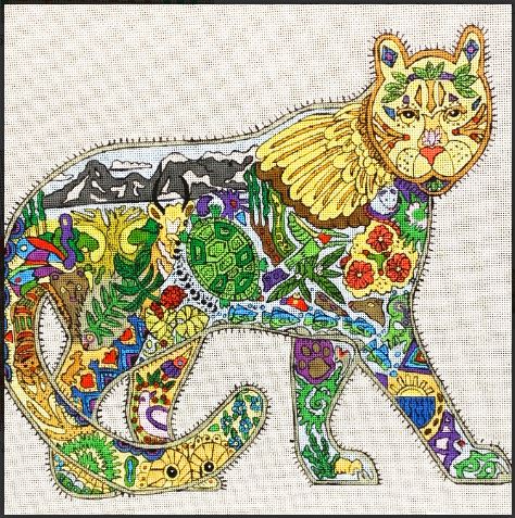 click here to view larger image of Mountain Lion (hand painted canvases)