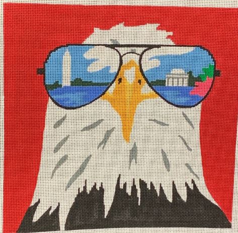 click here to view larger image of Sunglasses Eagle (hand painted canvases)