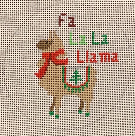 click here to view larger image of Fa La La Llama (hand painted canvases)
