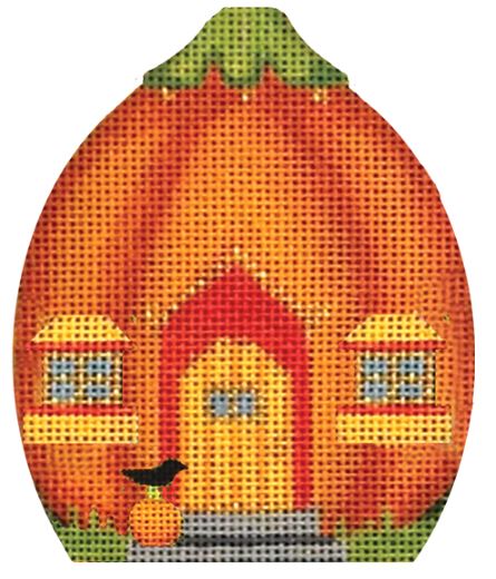 click here to view larger image of Yellow Door Pumpkin House (hand painted canvases)