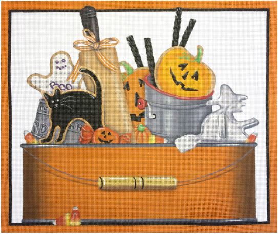 click here to view larger image of Halloween Pan (hand painted canvases)