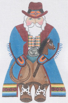 click here to view larger image of Cowboy Santa  (hand painted canvases)