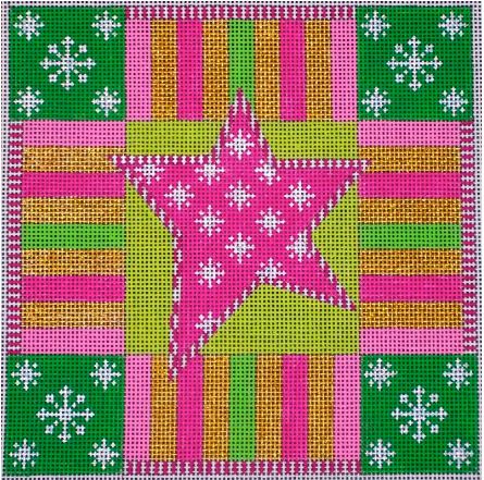 click here to view larger image of Holiday Star (hand painted canvases)