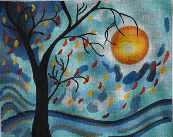 click here to view larger image of Autumn Silouette III (hand painted canvases)