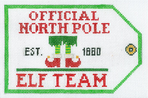 click here to view larger image of Gift Tag - Official Noth Pole (hand painted canvases)