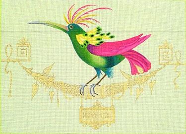 click here to view larger image of Huppe Bird (hand painted canvases)