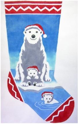click here to view larger image of Polar Bear Family (hand painted canvases)