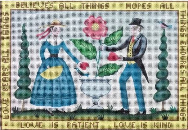 click here to view larger image of Love is Patient (hand painted canvases)