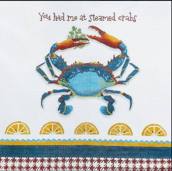 click here to view larger image of Steamed Crab (hand painted canvases)