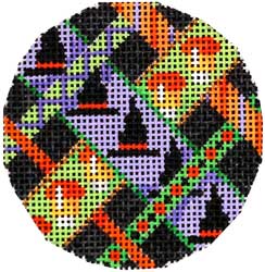click here to view larger image of Witch Hat Woven Mini Round (hand painted canvases)