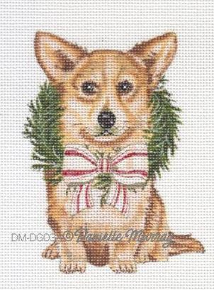 click here to view larger image of Christmas Corgi Standup (hand painted canvases)