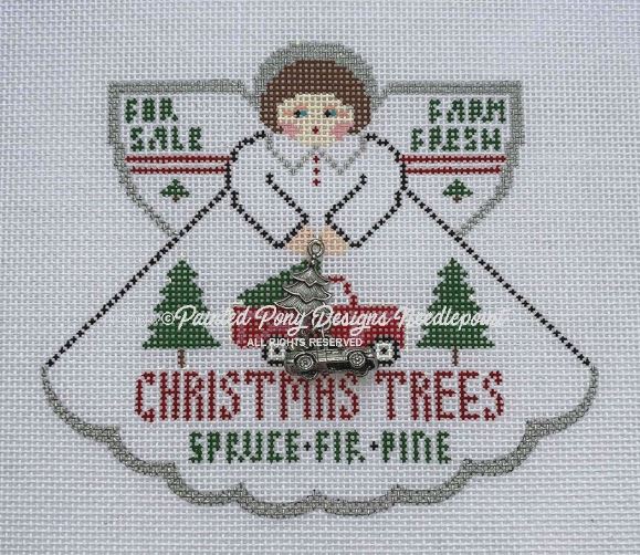click here to view larger image of Fresh Trees Farm Angel (hand painted canvases)