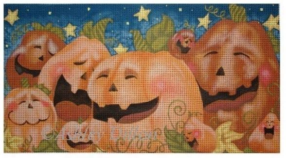 click here to view larger image of Pumpkin Patch Pals (hand painted canvases)