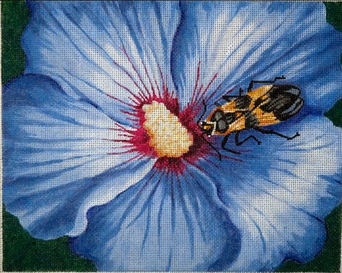 click here to view larger image of Hibiscus & Milkweed Bug (hand painted canvases)