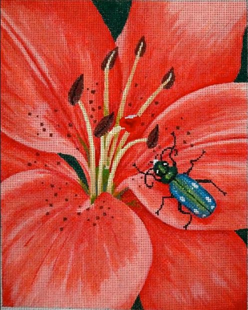 click here to view larger image of Tiger Lily & Tiger Bug (hand painted canvases)