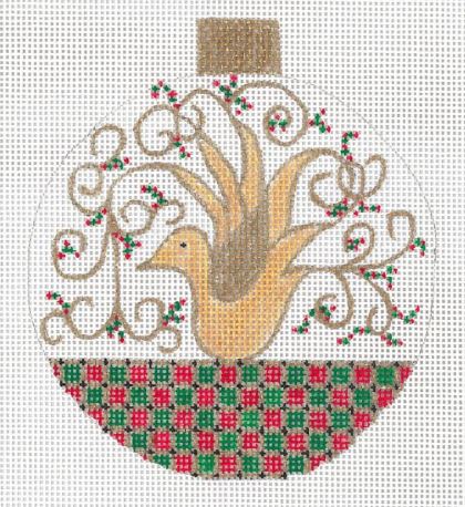click here to view larger image of Dove Ornament (hand painted canvases)