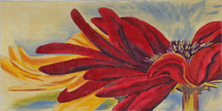 click here to view larger image of Crimson Daisy (hand painted canvases)