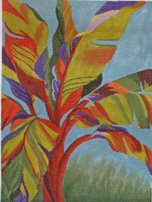click here to view larger image of Tropical Plant (hand painted canvases)