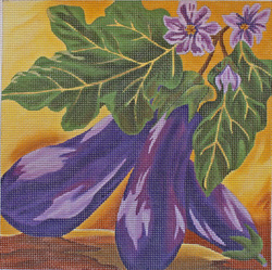 click here to view larger image of Eggplants (hand painted canvases)