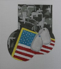 click here to view larger image of Military Mini-Sock (hand painted canvases)