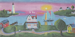 click here to view larger image of Klim Summer Sunset - Panorama (hand painted canvases)