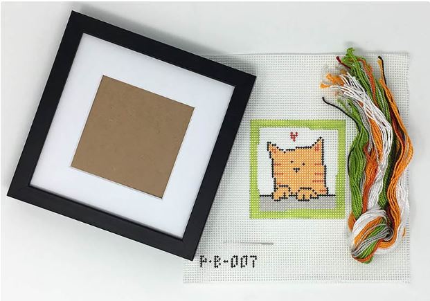 click here to view larger image of First Stitch Kit - Cat (needlepoint kits)
