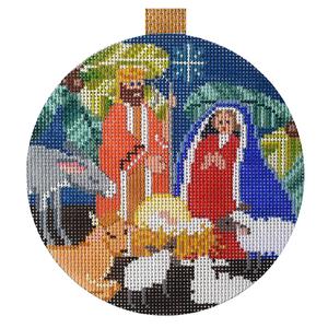 click here to view larger image of Nativity Round (hand painted canvases)