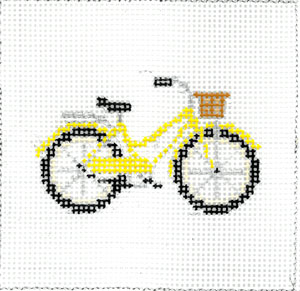 click here to view larger image of Yellow Bicycle (hand painted canvases)