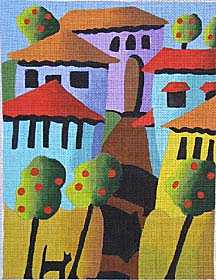 click here to view larger image of Guarding the Village (hand painted canvases)