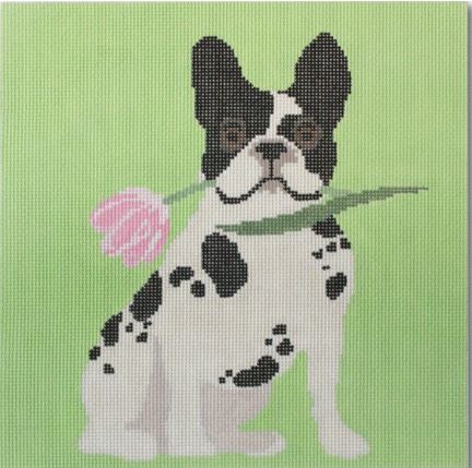 click here to view larger image of Flowery Frenchy  (hand painted canvases)