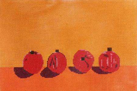 click here to view larger image of Pomegranates (hand painted canvases)