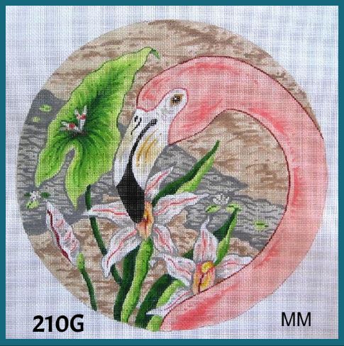 click here to view larger image of Flamingo - Facing Left (hand painted canvases)