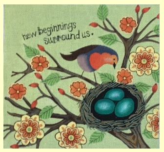 click here to view larger image of New Beginnings (hand painted canvases)
