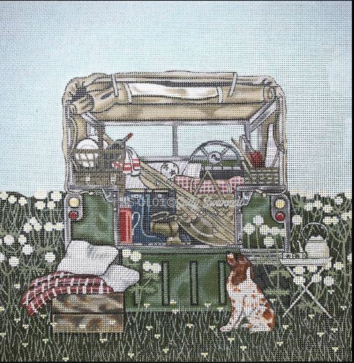 click here to view larger image of Jeep Camping (hand painted canvases)