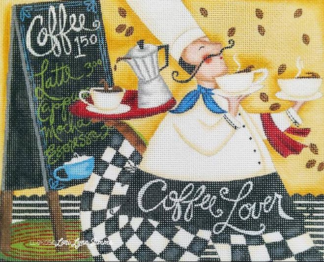 click here to view larger image of Coffee Lover (hand painted canvases)