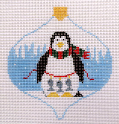 click here to view larger image of Fisher Penguin Bauble (hand painted canvases)